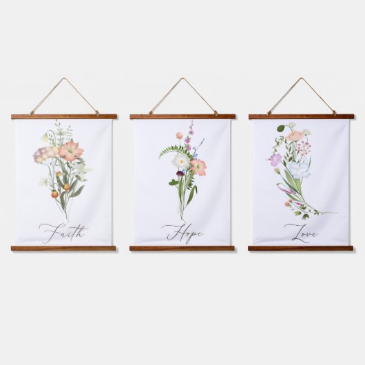 Wildblumen glauben an Wandteppiche (Dreifach)