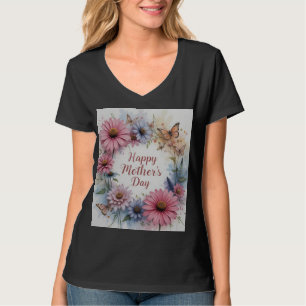 Wildblumen glücklich Muttertag T-Shirt