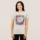Wildblumen glücklich Muttertag Tri-Blend Shirt (Vorderseite voll)