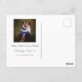 Wildblumen & Gold Glitzern Save the Date Hochzeit Postkarte (Rückseite)