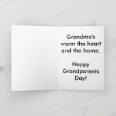 Wildblumen Grandeltern Tageskarte (Großdruck) Karte (Innenseite)