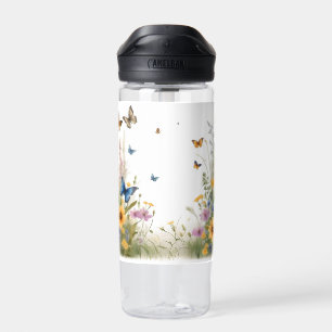 Wildblumen, Gräser und Schmetterlinge, Trinkflasche