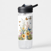 Wildblumen, Gräser und Schmetterlinge, Trinkflasche (Links)