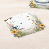 Wildblumen, Gräser und Schmetterlinge, Untersetzer (angewinkelt)