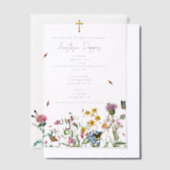 Wildblumen griechisch-orthodoxe Christening Taufe Pergament Einladungen (Versetzt)