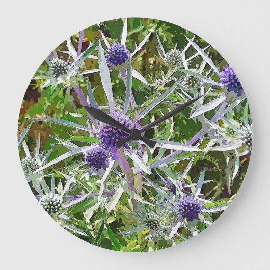 WILDBLUMEN GROßE WANDUHR (Vorderseite)