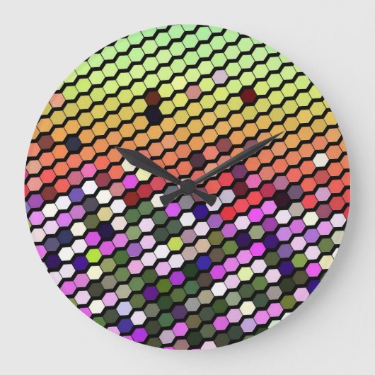 WILDBLUMEN GROßE WANDUHR (Vorderseite)