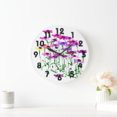 Wildblumen Große Wanduhr (Zuhause)