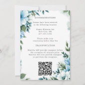 Wildblumen Grün Eleganter Frühlingsgarten Hochzeit Einladung (Rückseite)