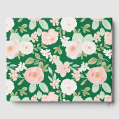Wildblumen Grün Gingham Schleife Abschlussfeier Gästebuch (Rückseite)