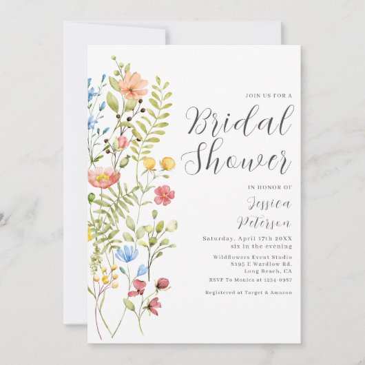 Wildblumen Grüne Weinroute Mendrisiotto Einladung (Vorderseite)