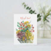 Wildblumen-Grußkarte Postkarte (Stehend Vorderseite)