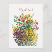 Wildblumen-Grußkarte Postkarte (Vorderseite)
