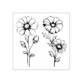 Wildblumen Gummistempel (Prägung)