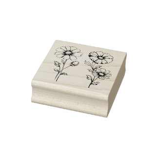 Wildblumen Gummistempel