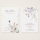 Wildblumen-Halskette-Display-Karte (Vorne & Hinten)