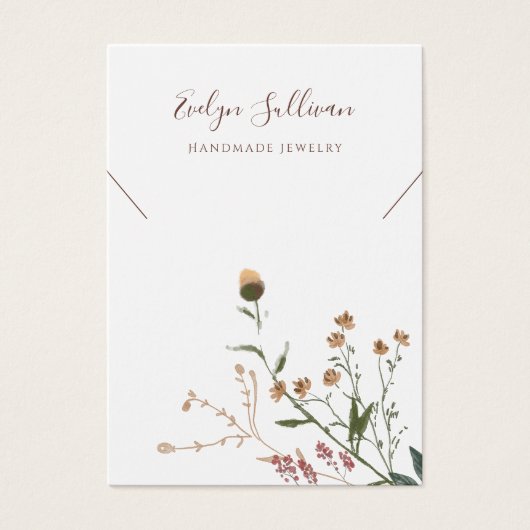 Wildblumen-Halskette-Display-Karte (Vorderseite)