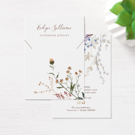 Wildblumen-Halskette-Display-Karte (Schreibtisch)