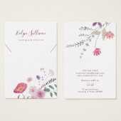 Wildblumen-Halskette-Grafikkarte (Vorne & Hinten)