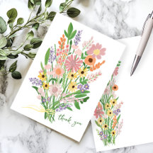 Wildblumen handbemalt Babydusche