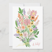 Wildblumen handbemalt Babydusche