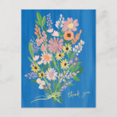 Wildblumen handbemalt farbenfrohe Gouache Vielen D Postkarte (Vorderseite)