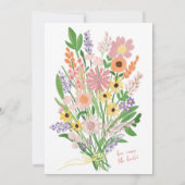 Wildblumen Handgemalt Sweet Custom Brautparty Einladung (Rückseite)