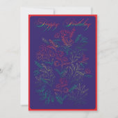 Wildblumen Happy Birthday Card Feiertagskarte (Vorderseite)