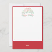 Wildblumen Happy Birthday Card Feiertagskarte (Rückseite)