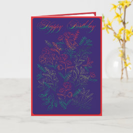 Wildblumen Happy Birthday Karte