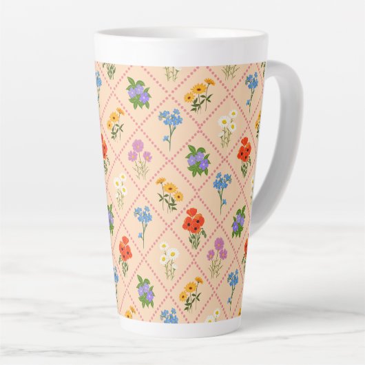 Wildblumen-Harlekin-Garten Milchtasse (Rechte Ecke)