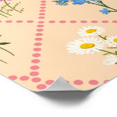 Wildblumen-Harlekin-Garten Poster (Ecke)