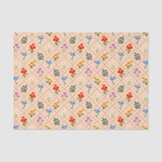 Wildblumen-Harlekin-Garten Seidenpapier (Vorderseite)