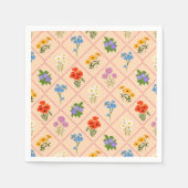 Wildblumen-Harlekin-Garten Serviette (Vorderseite)