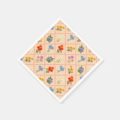 Wildblumen-Harlekin-Garten Serviette (Ecke)