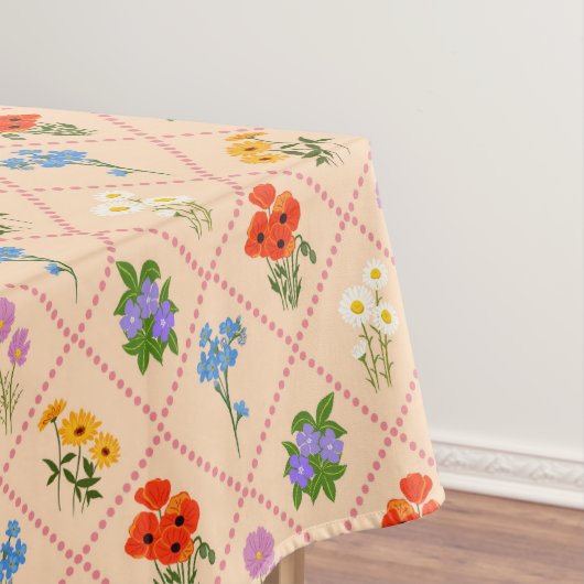 Wildblumen-Harlekin-Garten Tischdecke (Beispiel)