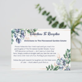 Wildblumen-Harmonie-Hochzeitsanweisungen Begleitkarte