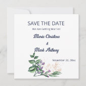 Wildblumen-Harmonie Save The Date Ankündigung (Vorderseite)