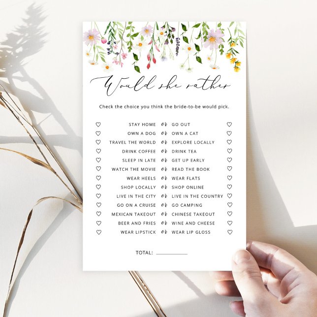 Wildblumen Hätte sie lieber Brautparty (Von Creator hochgeladen)