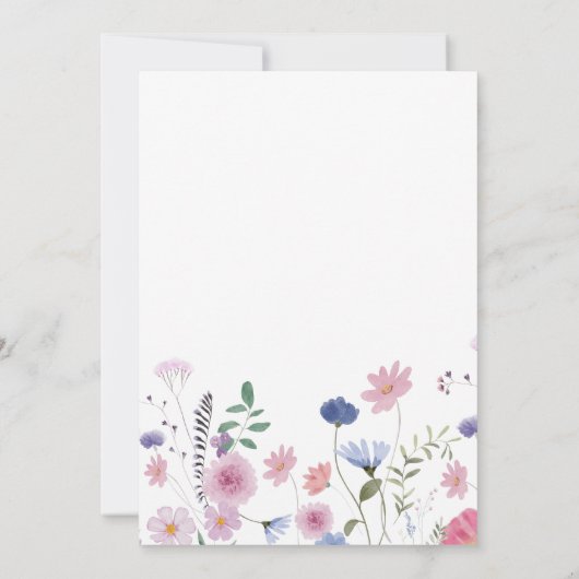 Wildblumen Heiliges Kreuz Dankeschön Karte (Rückseite)