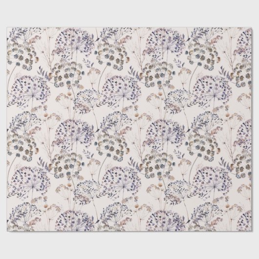 Wildblumen Helles Hintergrund Geschenkpapier (Flach)
