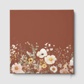 Wildblumen Herbst Hochzeit Blumen Gästebuch (Rückseite)