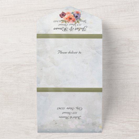 Wildblumen, Herz und Blut All In One Einladung (Außenbereich)