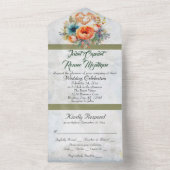 Wildblumen, Herz und Blut All In One Einladung (Innen Boden)