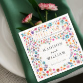 Wildblumen Herzlich Willkommen beim Probe Dinner Serviette