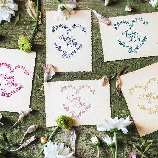Wildblumen Herzrasen bei Joy Wedding Quote Gummistempel
