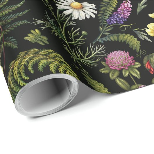 Wildblumen Hintergrund der medizinischen Pflanze Geschenkpapier (Rolleneckpunkt)