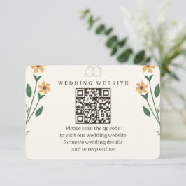 Wildblumen-Hochzeit-Beilagekarte  Begleitkarte