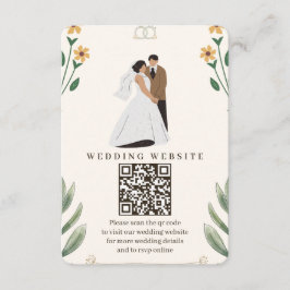 Wildblumen-Hochzeit-Beilagekarte  Begleitkarte