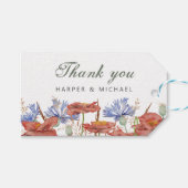 Wildblumen Hochzeit danke Geschenkanhänger (Vorderseite (Horizontal))